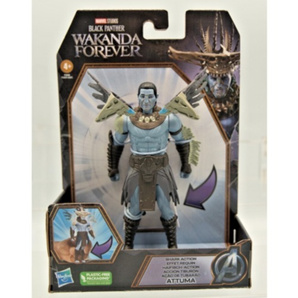 Marvel Black Panther Wakanda Forever Shark Action Attuma 6" Action Figure #F5928